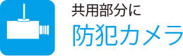 共用部分に
                    防犯カメラ