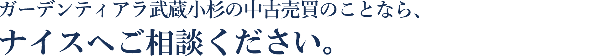 ガーデンティアラ武蔵小杉の中古売買のことなら、ナイスへご相談ください。